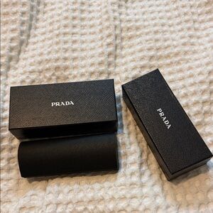Prada Black Textured Sunglasses Case